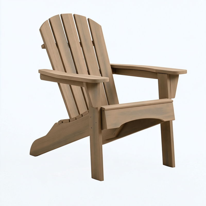 Fauteuil de jardin Adirondack 84 x 76 x 98 cm en bois naturel pour extérieur