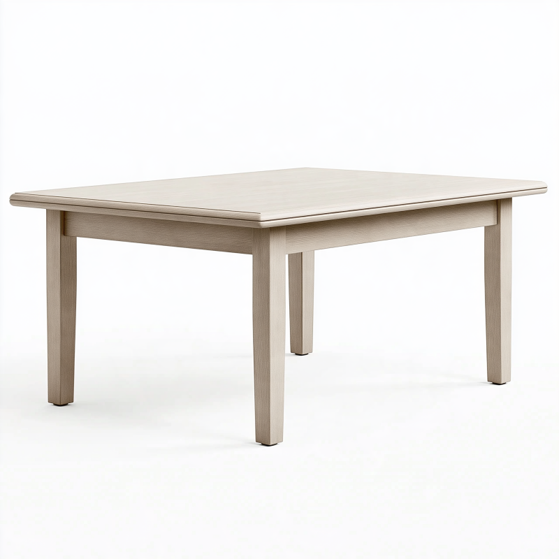 Table de salle à manger 140 x 80 cm en bois beige style contemporain