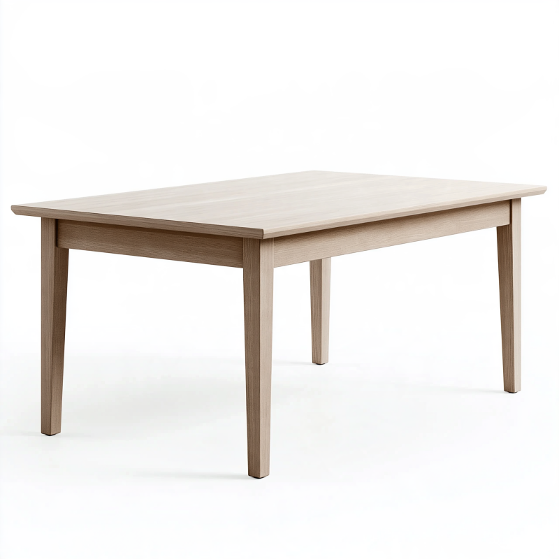 Table à manger 160 x 80 x 75 cm en bois finition chêne clair style scandinave